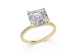 Saffron Asscher Engagement Ring