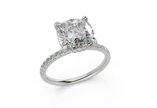 Saffron Square Cushion Engagement Ring