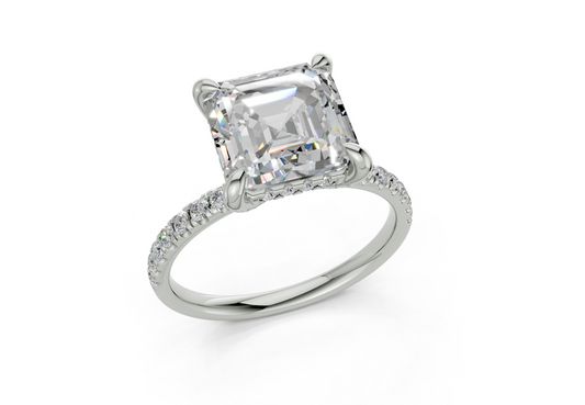 Magnolia Asscher Engagement Ring