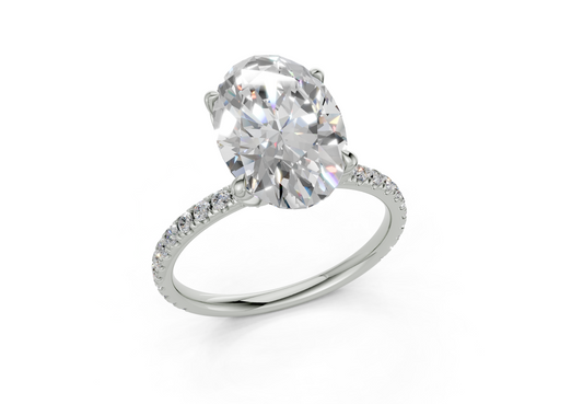 Amaryllis Oval Engagement Ring