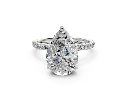 Amaryllis Pear Engagement Ring