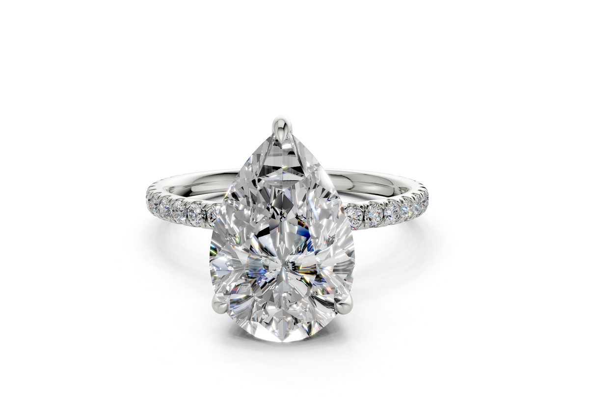 Amaryllis Pear Engagement Ring