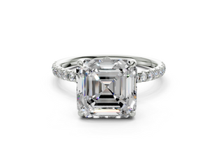 Orchid Pave 1.8mm Enagaement Ring