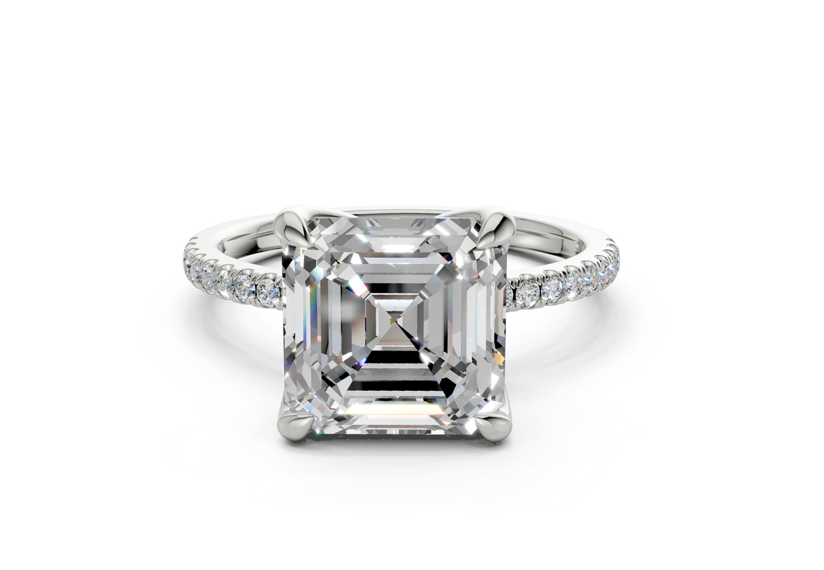 Freesia Asscher Engagement Ring