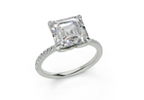 Freesia Asscher Engagement Ring