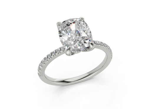 Freesia Elongated Cushion Engagement Ring