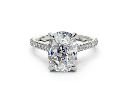 Irisia Elongated Cushion Engagement Ring