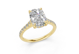 Petunia Elongated Cushion Engagement Ring