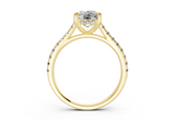 Petunia Elongated Cushion Engagement Ring