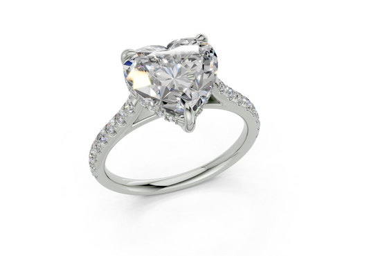 Petunia Heart Engagement Ring