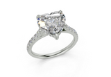 Petunia Heart Engagement Ring