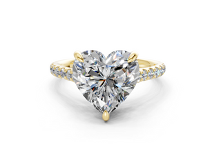 Petunia Pave 2mm Enagaement Ring