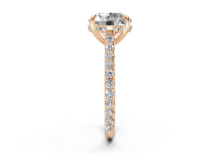 Azalea Pave 2mm Enagaement Ring