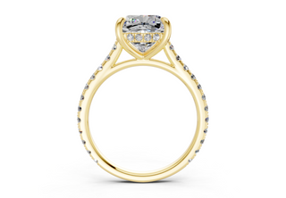 Azalea Pave 2mm Enagaement Ring