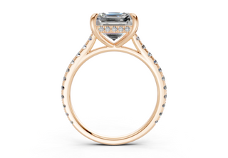 Azalea Pave 2mm Enagaement Ring