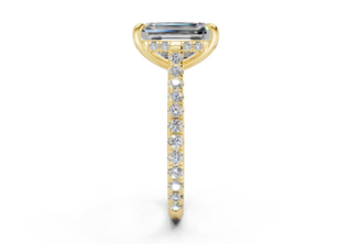 Azalea Pave 2mm Enagaement Ring