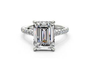 Azalea Pave 2mm Enagaement Ring