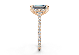 Azalea Pave 2mm Enagaement Ring