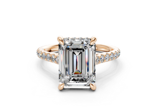 Azalea Pave 2mm Enagaement Ring