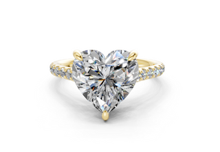 Azalea Pave 2mm Enagaement Ring