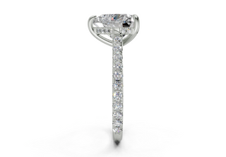 Azalea Pave 2mm Enagaement Ring