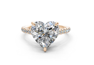 Azalea Pave 2mm Enagaement Ring