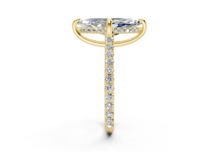 Azalea Pave 2mm Enagaement Ring
