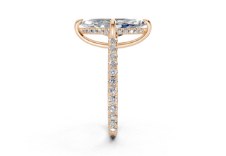 Azalea Pave 2mm Enagaement Ring