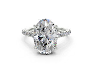 Azalea Pave 2mm Enagaement Ring