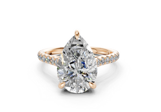 Azalea Pave 2mm Enagaement Ring