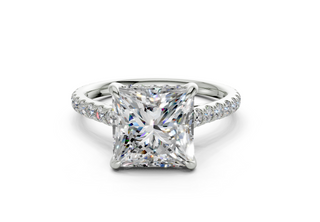 Azalea Pave 2mm Enagaement Ring
