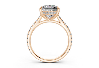 Azalea Pave 2mm Enagaement Ring
