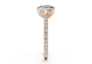Azalea Pave 2mm Enagaement Ring