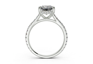 Azalea Pave 2mm Enagaement Ring