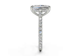 Azalea Pave 2mm Enagaement Ring