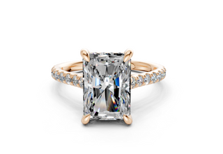 Azalea Pave 2mm Enagaement Ring