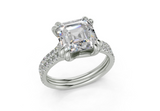 Twin Asscher Engagment Ring