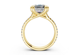 Twin Asscher Engagement Ring