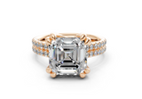 Twin Asscher Engagment Ring