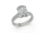 Twin Elongated Cushion Engagement Ring