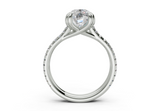 Twin Elongated Cushion Engagment Ring