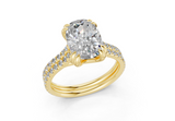 Twin Elongated Cushion Engagment Ring