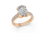 Twin Elongated Cushion Engagment Ring