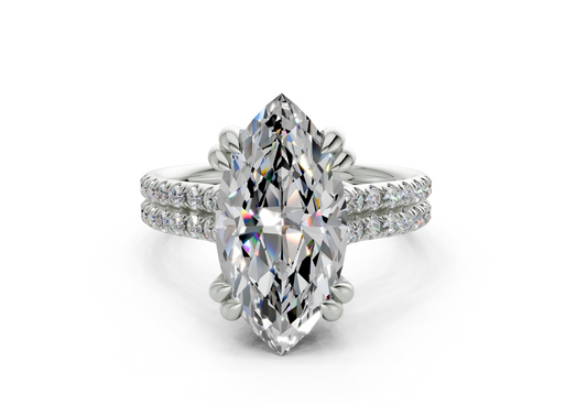 Twin Marquise Engagement Ring