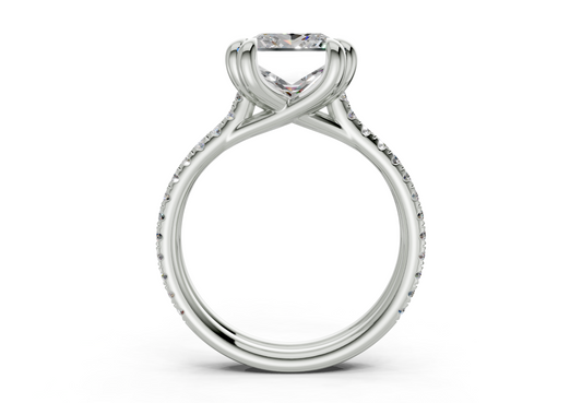 Twin Princess Engagement Ring