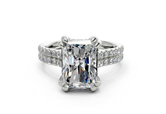 Twin Radiant Engagement Ring