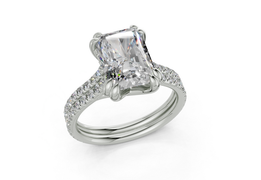 Twin Radiant Engagment Ring