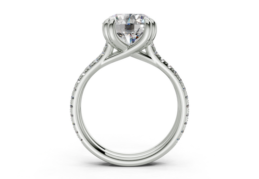 Twin Round Engagement Ring