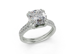 Twin Square Cushion Engagement Ring