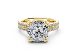 Twin Square Cushion Engagement Ring